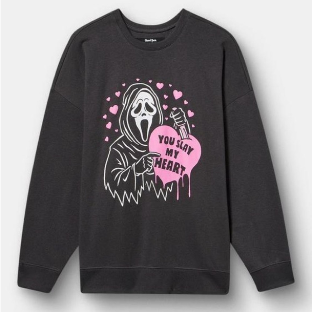 0 TORRID Ghost Face “you slay my heart” classic fleece sweatshirt
